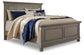 Lettner California  Panel Bed With Mirrored Dresser