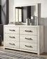 Cambeck  Panel Bed With Mirrored Dresser