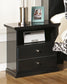 Maribel / Panel Headboard With Mirrored Dresser And 2 Nightstands