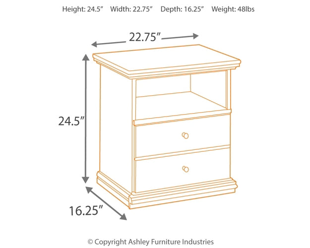 Maribel / Panel Headboard With Mirrored Dresser And 2 Nightstands