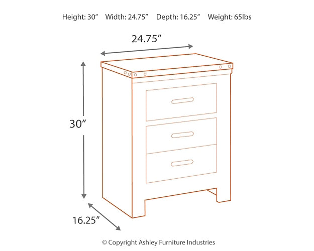 Trinell  Poster Bed With Dresser, Chest And Nightstand