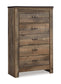 Trinell  Panel Bed With Dresser, Chest And 2 Nightstands