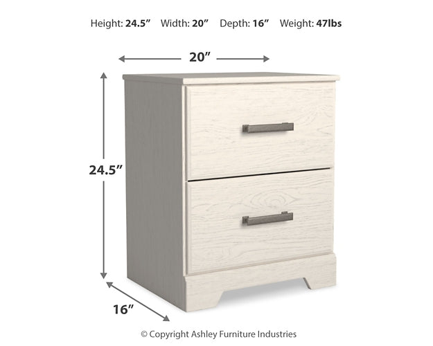 Stelsie  Panel Bed With Mirrored Dresser And Nightstand