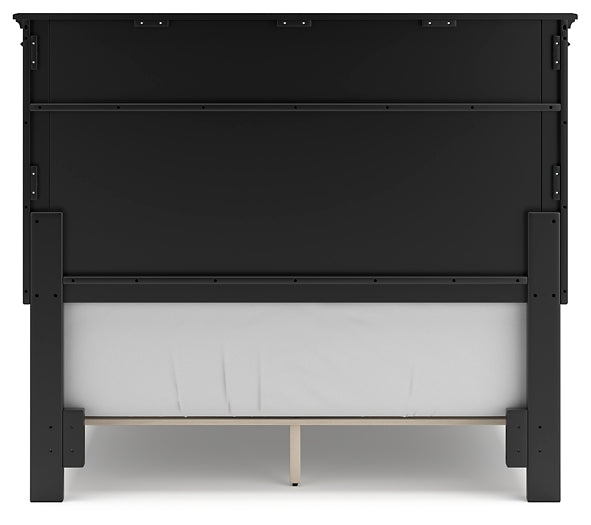 Lanolee  Panel Bed With Mirrored Dresser