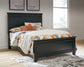 Lanolee  Panel Bed With Mirrored Dresser