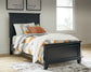 Lanolee  Panel Bed With Mirrored Dresser