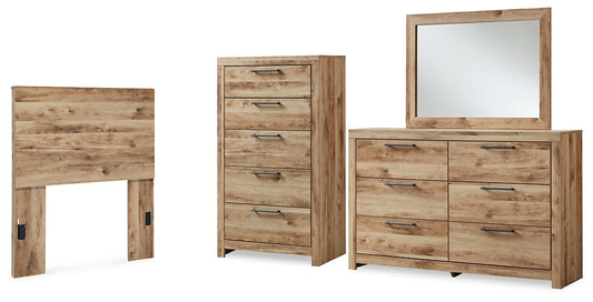 Hyanna  Panel Headboard With Mirrored Dresser And Chest