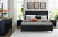 Danziar  Panel Bed With Mirrored Dresser, Chest And 2 Nightstands