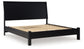 Danziar  Panel Bed With Mirrored Dresser And 2 Nightstands