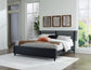 Danziar  Panel Bed With Mirrored Dresser And Nightstand