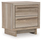 Hasbrick  Panel Headboard With Mirrored Dresser And Nightstand