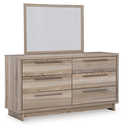 Hasbrick  Panel Headboard With Mirrored Dresser