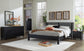 Danziar  Panel Bed With Mirrored Dresser And Nightstand