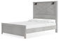 Cottonburg  Panel Bed With Mirrored Dresser And Nightstand