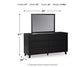 Danziar  Panel Bed With Mirrored Dresser