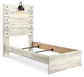 Cambeck  Panel Bed With Mirrored Dresser And Nightstand