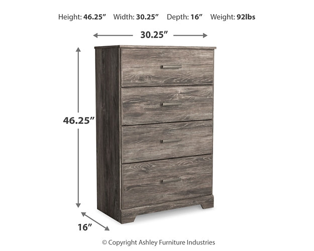 Ralinksi  Panel Bed With Mirrored Dresser And Chest