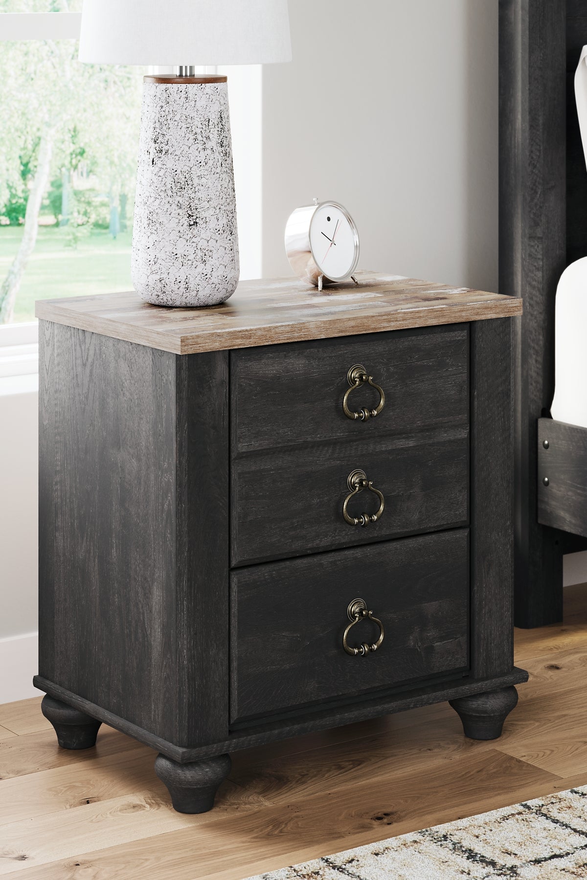 Nanforth  Panel Bed With Dresser And Nightstand