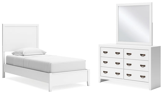 Binterglen  Panel Bed With Mirrored Dresser