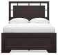 Covetown  Panel Bed With Mirrored Dresser, Chest And 2 Nightstands