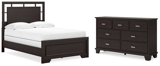 Covetown  Panel Bed With Dresser