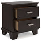 Covetown  Panel Bed With Mirrored Dresser And Nightstand