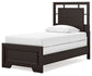 Covetown  Panel Bed With Mirrored Dresser And Nightstand