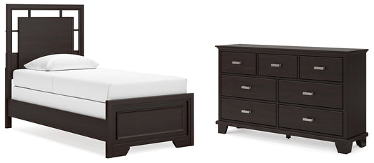 Covetown  Panel Bed With Dresser