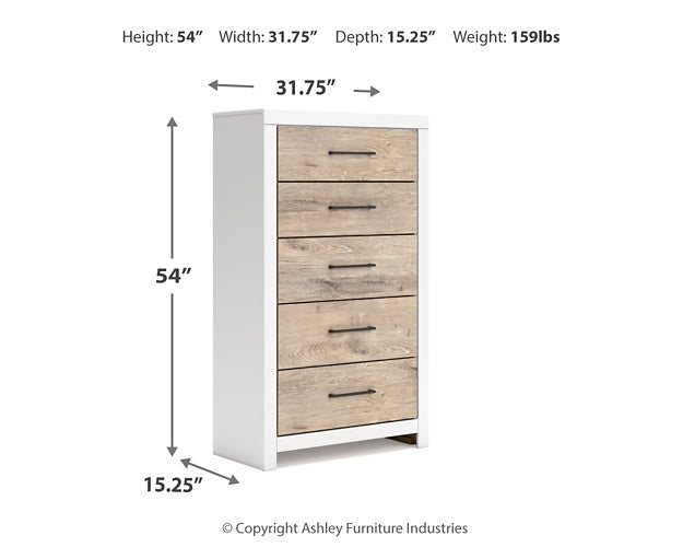 Charbitt  Panel Bed With Mirrored Dresser, Chest And 2 Nightstands