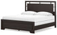 Covetown  Panel Bed With Mirrored Dresser And Nightstand