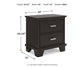 Covetown  Panel Bed With Mirrored Dresser And Nightstand