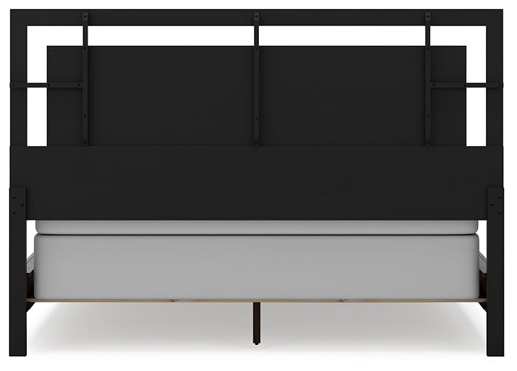 Covetown California  Panel Bed With Mirrored Dresser