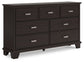 Covetown California  Panel Bed With Dresser