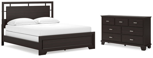 Covetown California  Panel Bed With Dresser