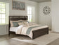 Covetown  Panel Bed With Mirrored Dresser