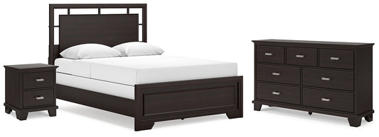 Covetown  Panel Bed With Dresser And Nightstand