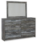 Baystorm  Panel Bed With Mirrored Dresser And Nightstand