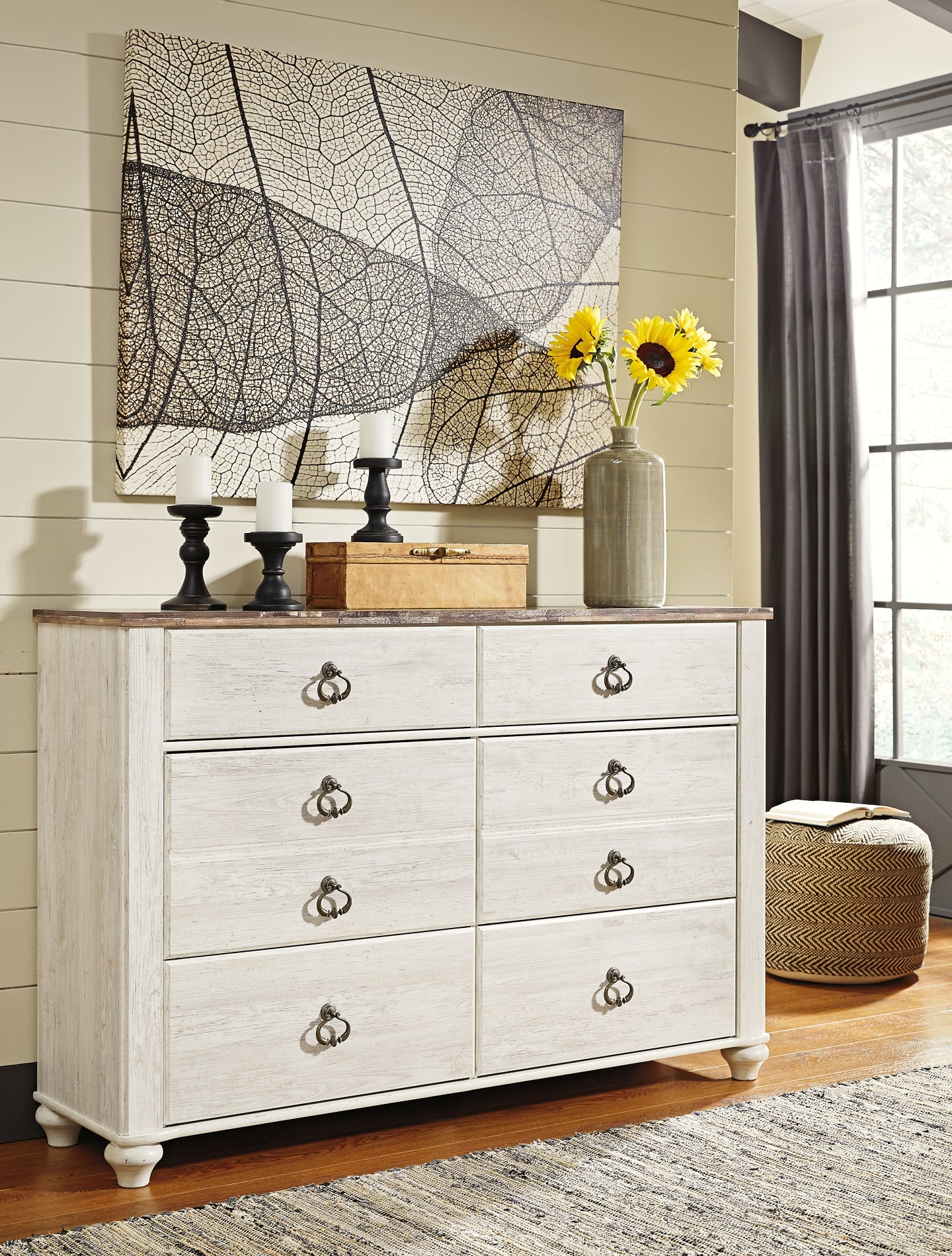 Willowton  Panel Bed With Dresser And Nightstand