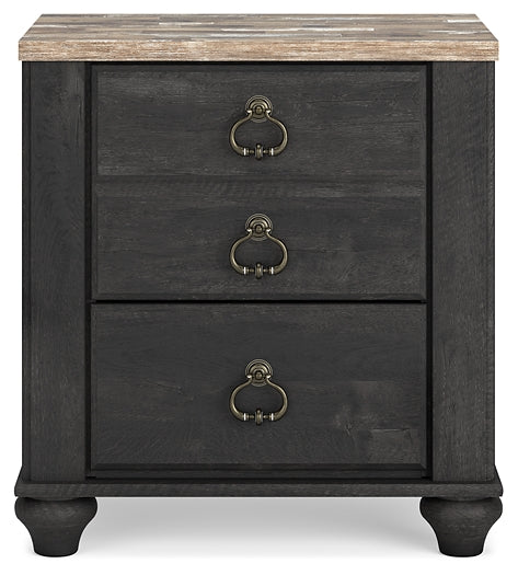 Nanforth  Panel Bed With Dresser And Nightstand