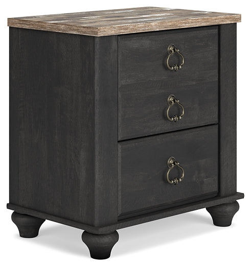 Nanforth  Panel Bed With Dresser And Nightstand