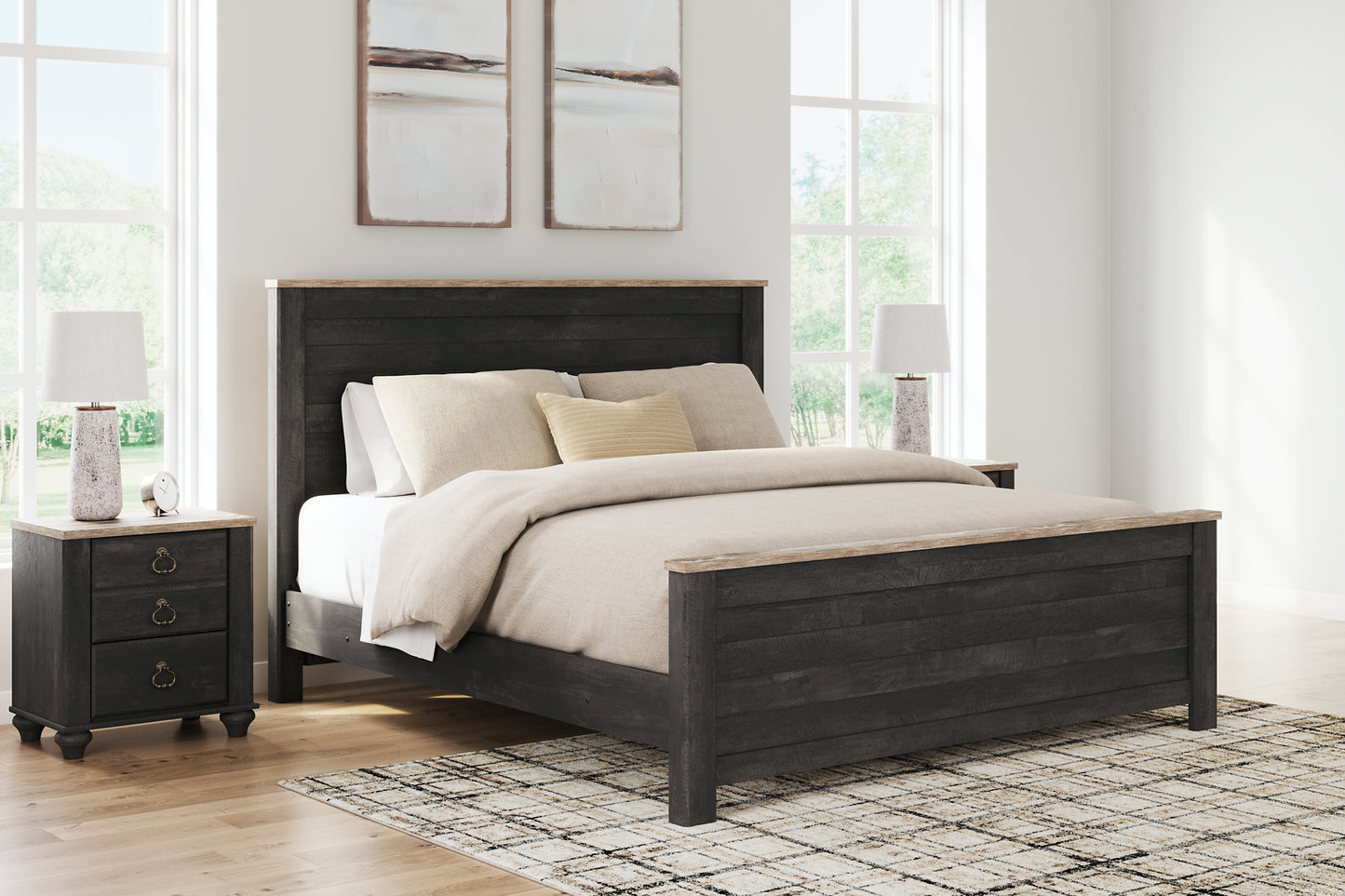 Nanforth  Panel Bed With Dresser