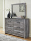 Bronyan  Panel Bed With Mirrored Dresser And Nightstand