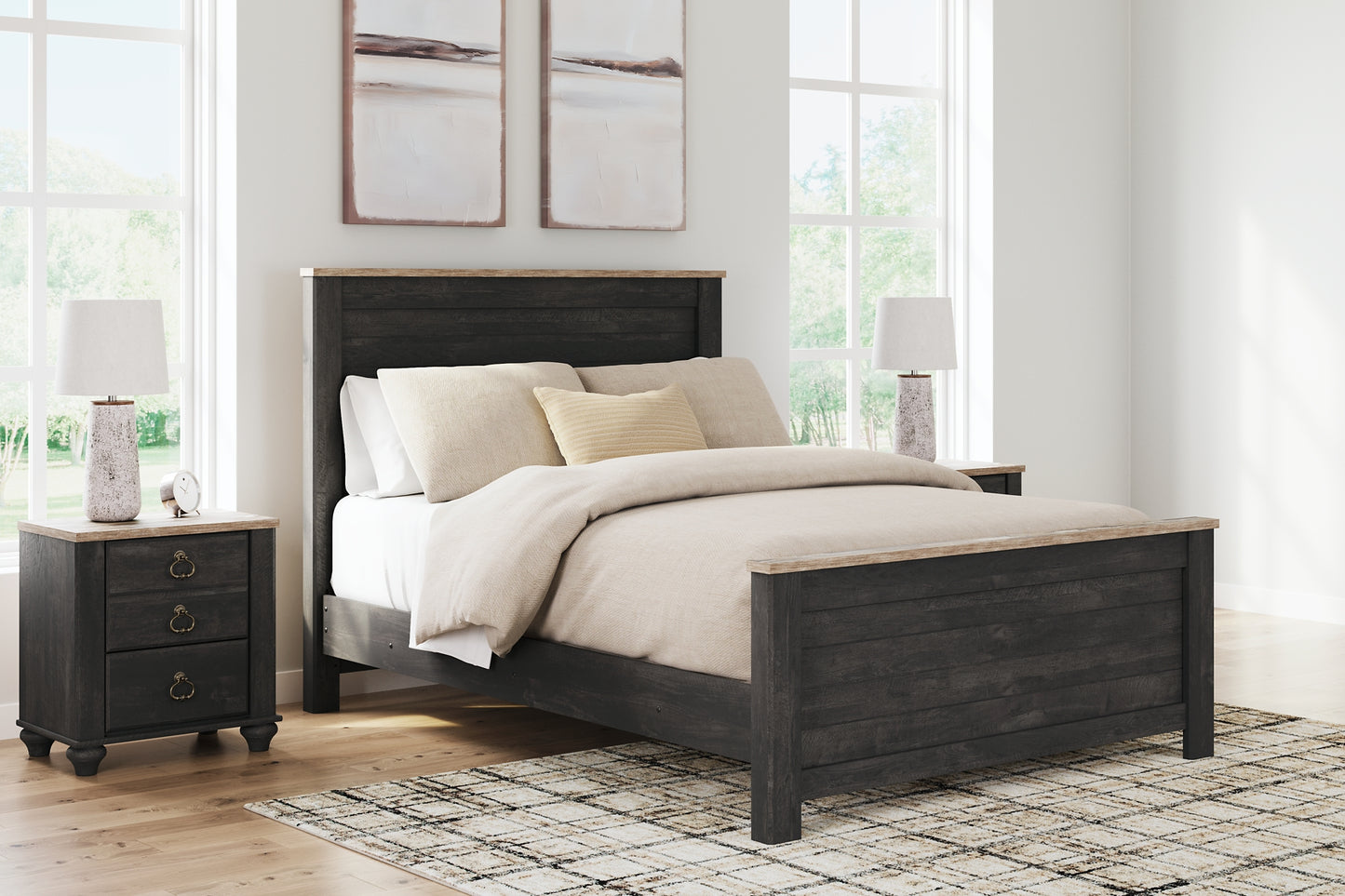 Nanforth  Panel Bed With Dresser