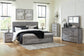 Bronyan  Panel Bed With Mirrored Dresser And Nightstand