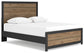 Vertani  Panel Bed With Mirrored Dresser And 2 Nightstands