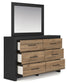 Vertani  Panel Bed With Mirrored Dresser And Chest