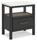 Cadmori  Upholstered Panel Bed With Mirrored Dresser And Nightstand