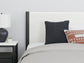 Cadmori  Upholstered Panel Bed With Mirrored Dresser And Nightstand