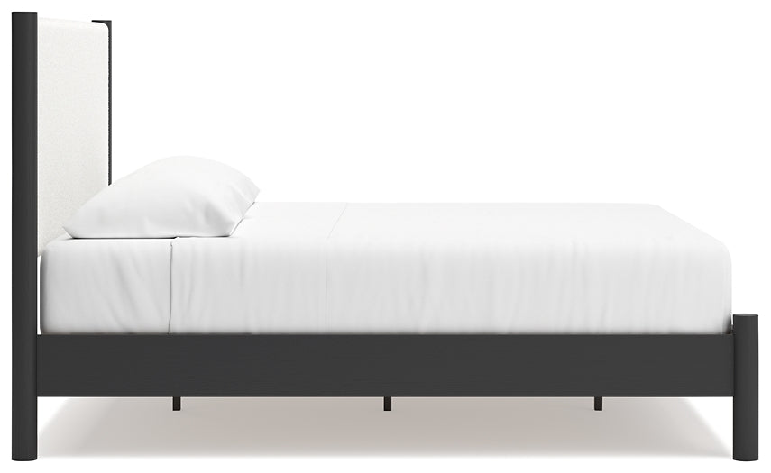 Cadmori  Upholstered Panel Bed With Dresser