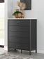 Cadmori  Upholstered Panel Bed With Mirrored Dresser, Chest And 2 Nightstands